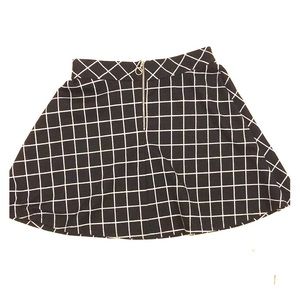 Black and white skater skirt